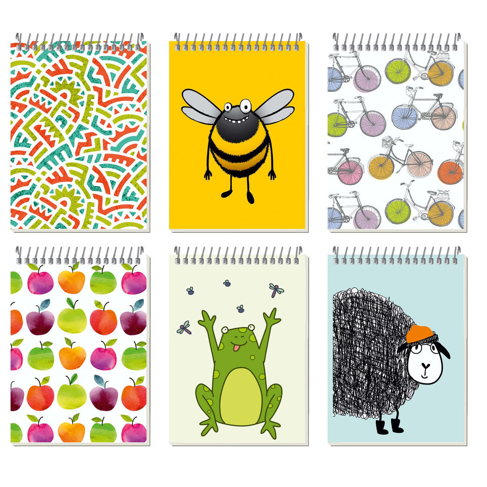 Spiralnotizblock Happy Notes, A7, kariert, sortiert ~~Marke~~  60750 60750 sort.