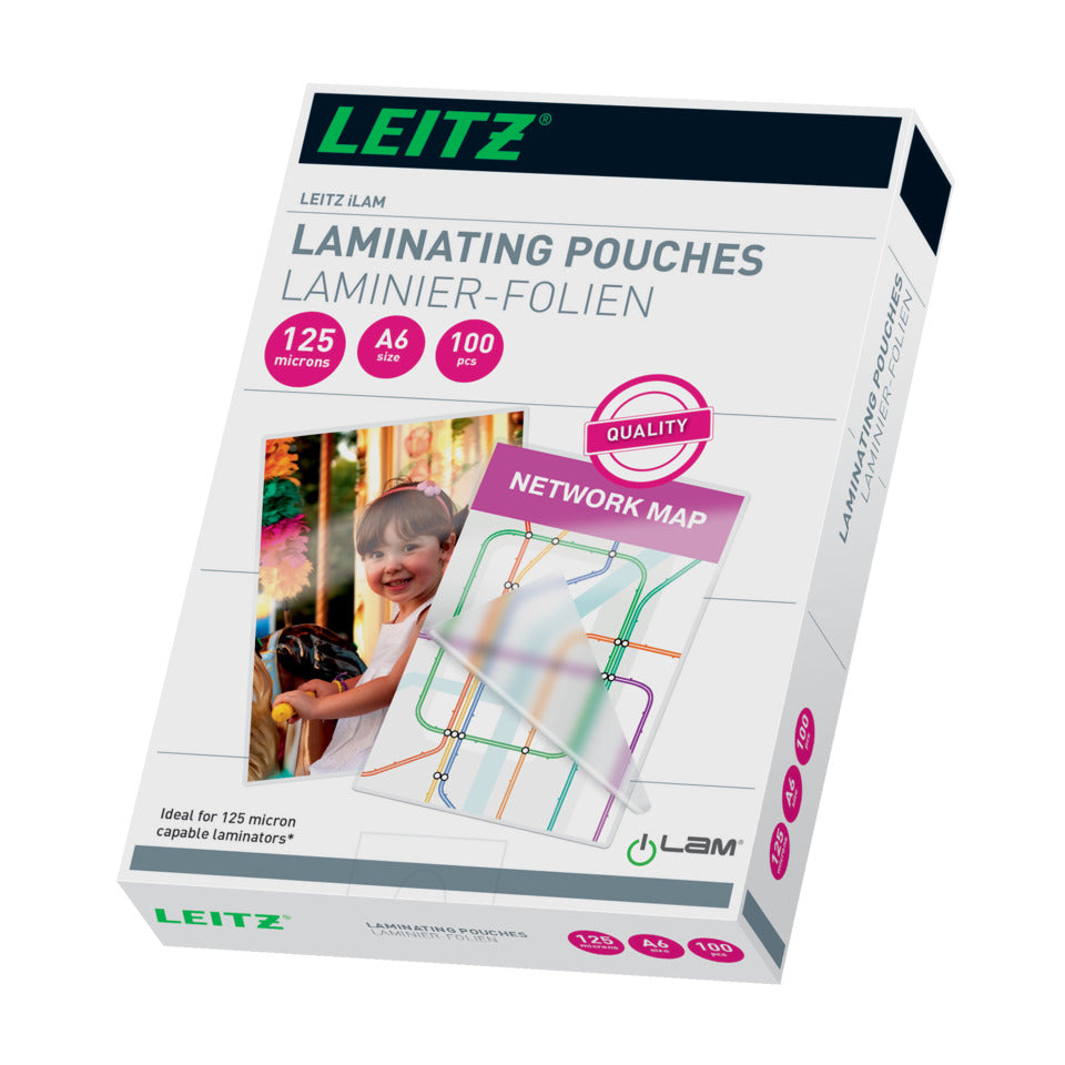 Laminierhülle, A6, 125 µm, glänzend, 100 Stück LEITZ 33806