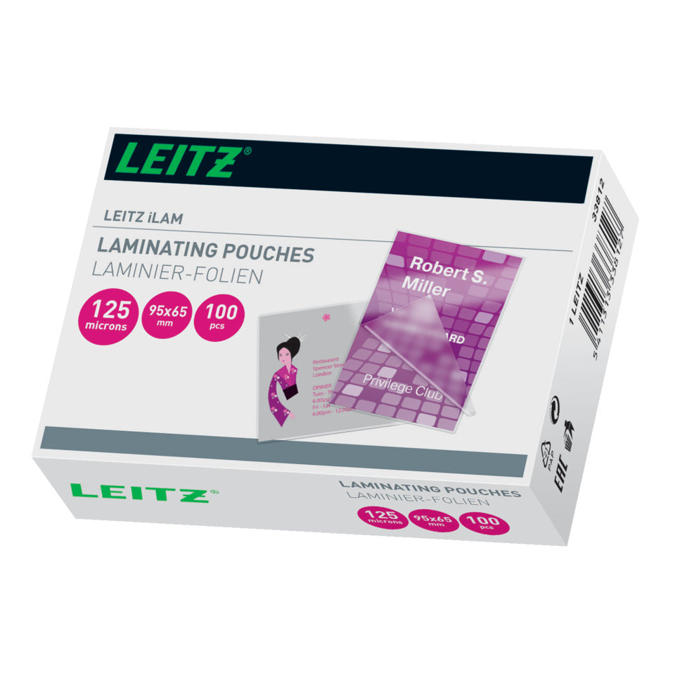 Laminierhülle, 65 x 95 mm, 125 µm, glänzend, 100 Stück LEITZ 33812 LEITZ 33812  100ST  Key Card