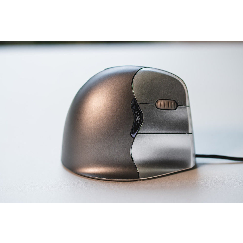 Maus Evoluent 4 - Linkshänder, 6 Tasten, 2600dpi, schwarz/blau BAKKERELKHUIZEN BNEEVL4