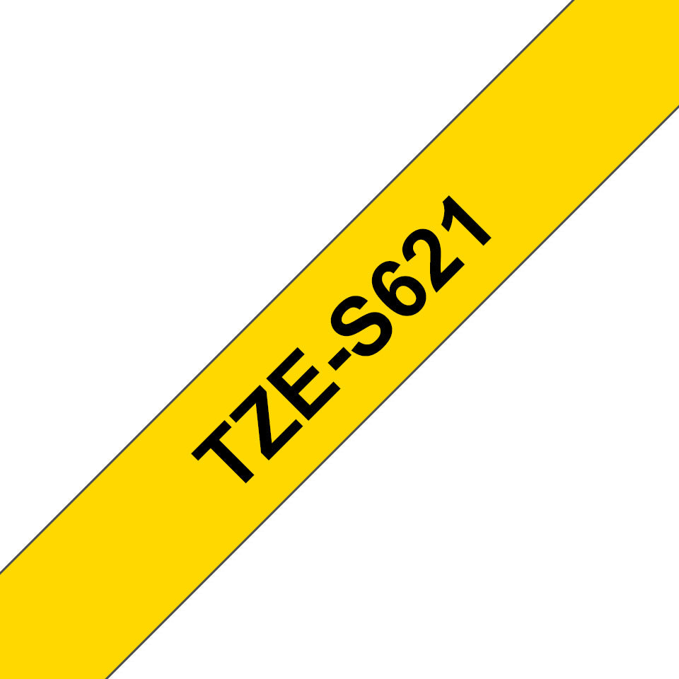 Schriftband, 9mmx8m, schwarz/gelb BROTHER TZES621