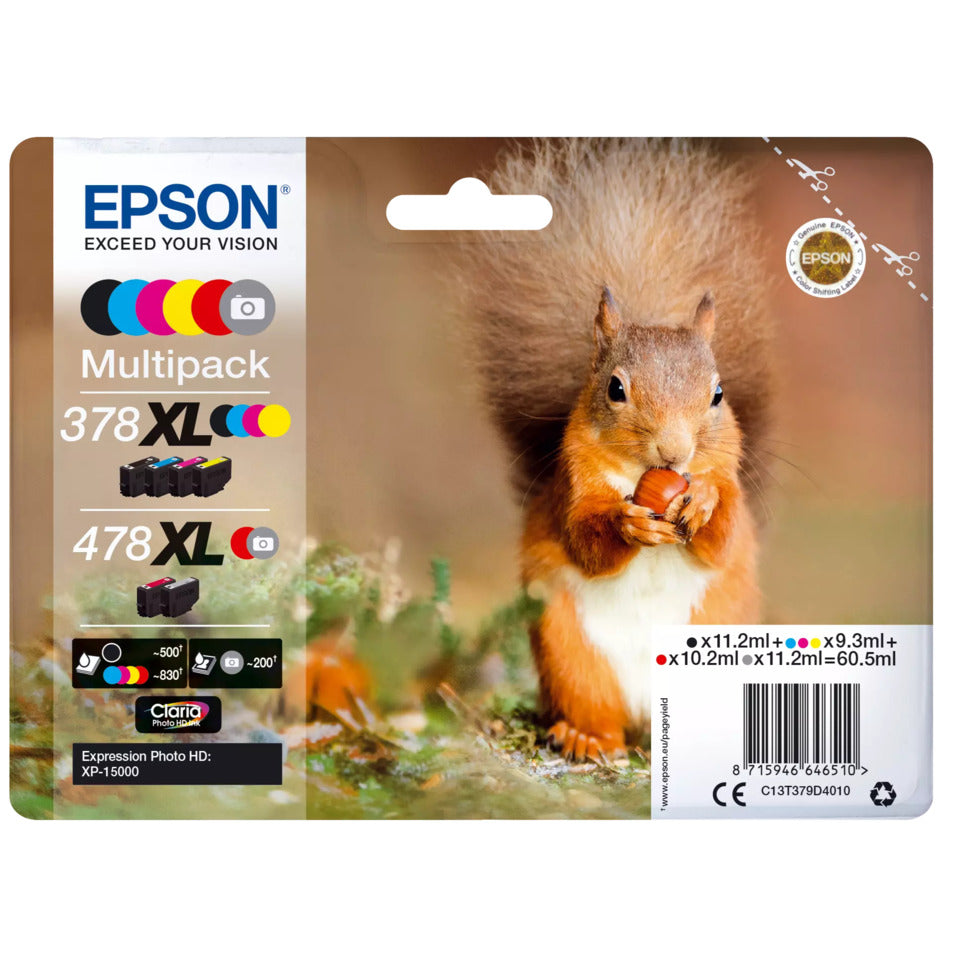 Multipack Nr.378XL/478XL, 6-färbig EPSON C13T379D4010