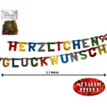 Girlande "Herzlichen Glückwunsch", 230 cm, bunt TIB 14001 TIB 14001 L 230cm