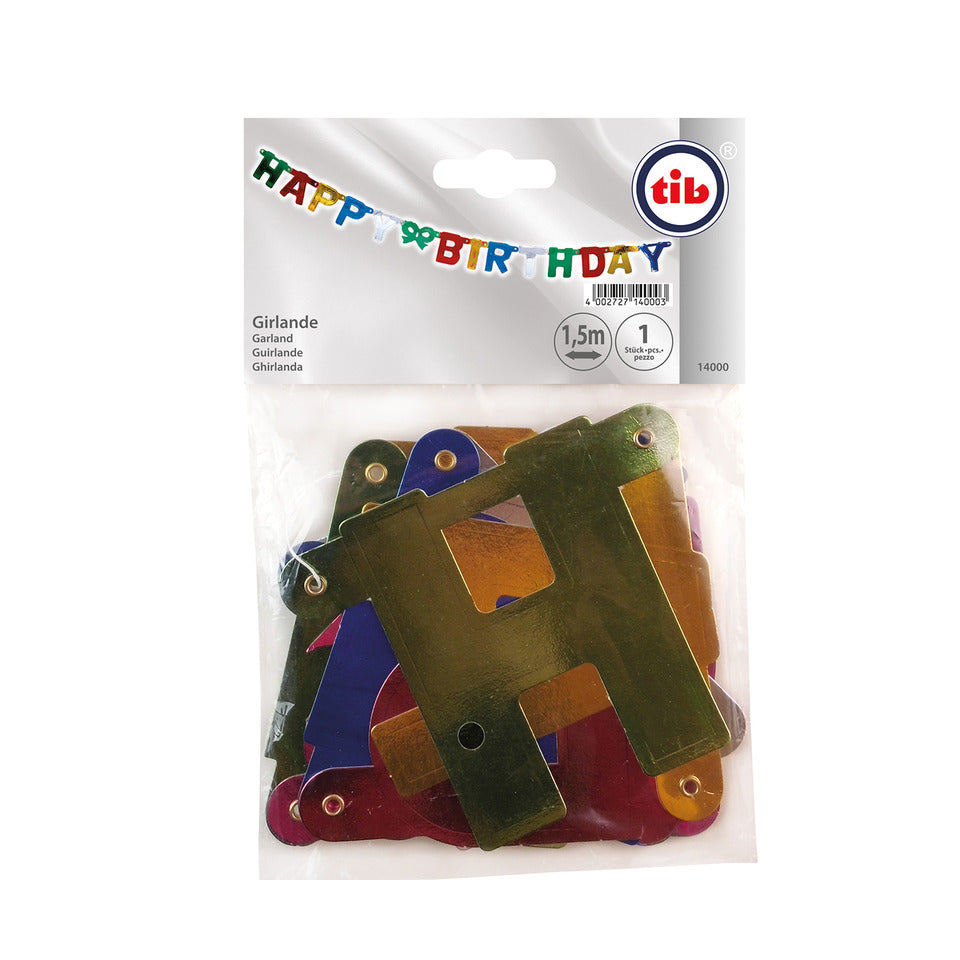 Girlande "Happy Birthday", 152 cm, bunt TIB 14000 TIB 14000 L 152cm