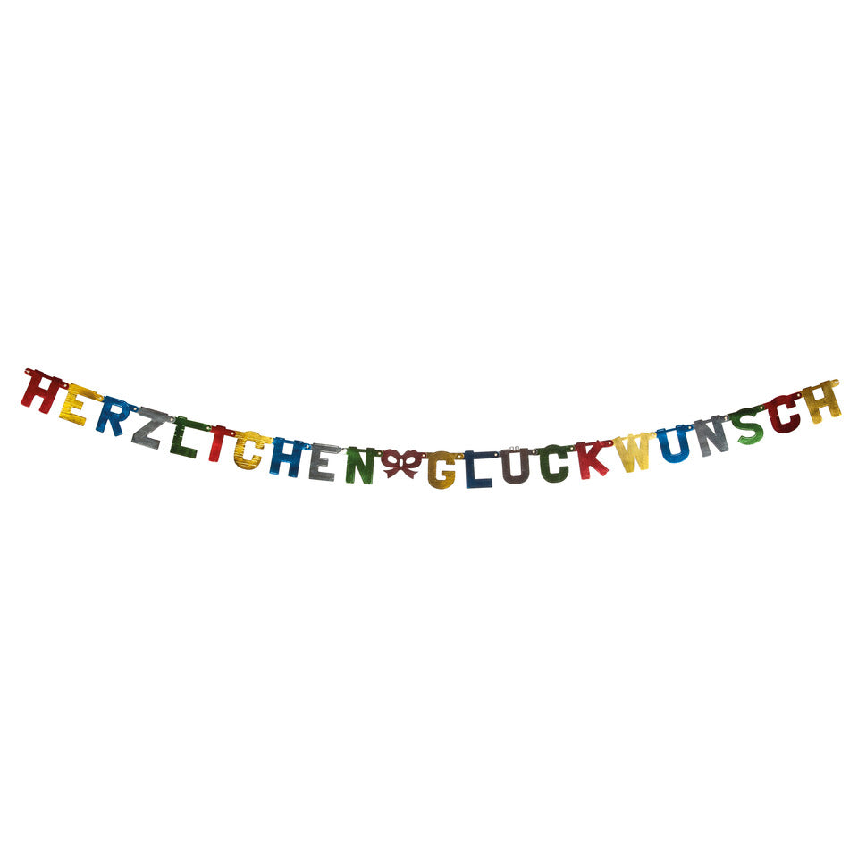Girlande "Herzlichen Glückwunsch", 230 cm, bunt TIB 14001 TIB 14001 L 230cm