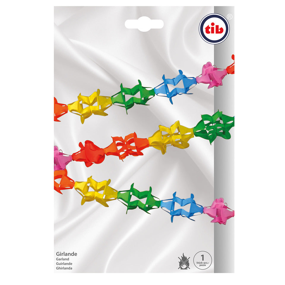 Mini-Girlande, Ø 8 x 200 cm, 2 Stück, bunt TIB 14198 TIB 14198 L 200cm D 8cm