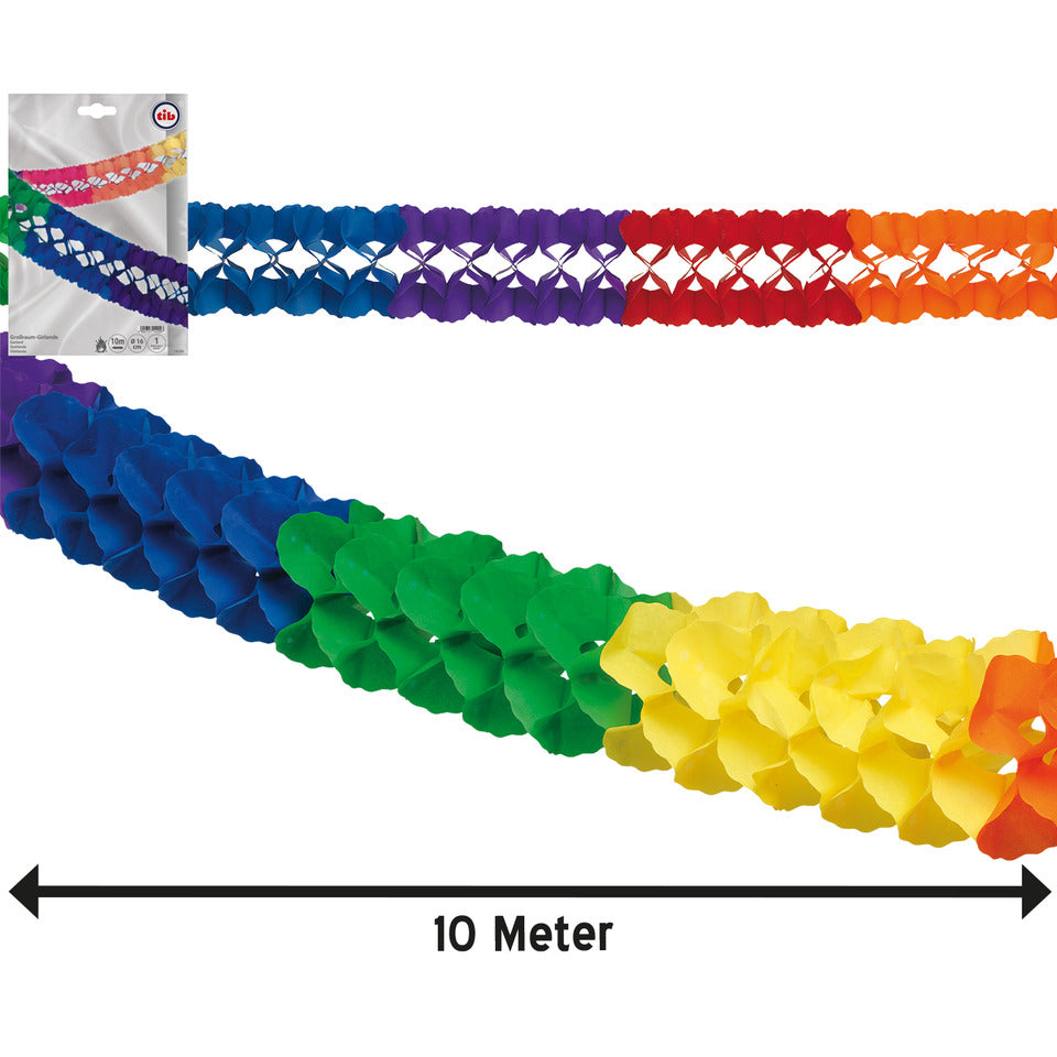 Papier-Girlande Großraum, Ø 16 cm x 10 m TIB 14200 TIB 14200 L 10m D 16cm