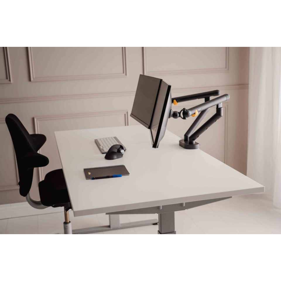 Monitorarm BE Flexible Dual, schwarz BAKKERELKHUIZEN BNEBFDB