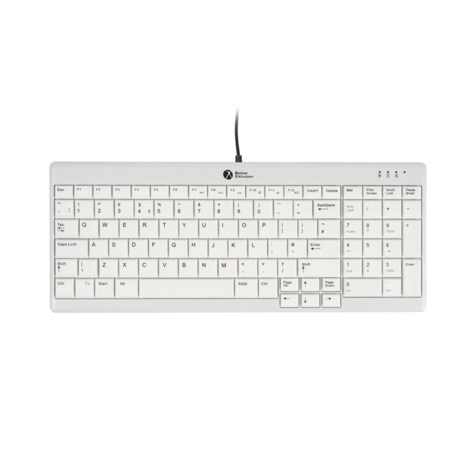 Tastatur UltraBoard 960 V2 Compact, kabelgebunden, weiß BAKKERELKHUIZEN BNEU960V2DE
