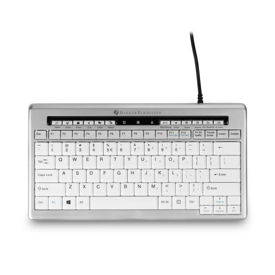 Tastatur mit Multimediatasten S-Board 840, grau BAKKERELKHUIZEN BNES840DDE