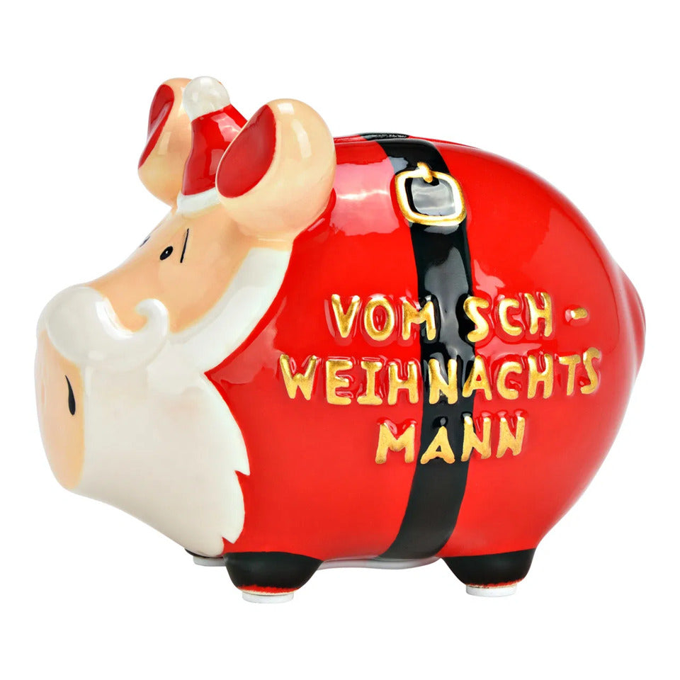 Sparschwein klein "Vom Sch-Weihnachtsmann", 12 x 9 x 9 cm, Keramik KCG 10044522 KCG 10044522Vom Sch-Weihnachtsmann
