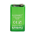 Batterie Alkali-Mangan 9V, 6LR61/E-Block, 1 Stück Q-CONNECT KF00492