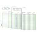 Urlaubsplaner 2026 - 26 Mitarbeiter, 100 x 29,7 cm, A4 gefalzt, grün RNK 2910/26 RNK 2910/26 zum Auffalten