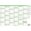 Tischkalender 2026, A5 quer, 6M/1S, grün RNK 2911/26