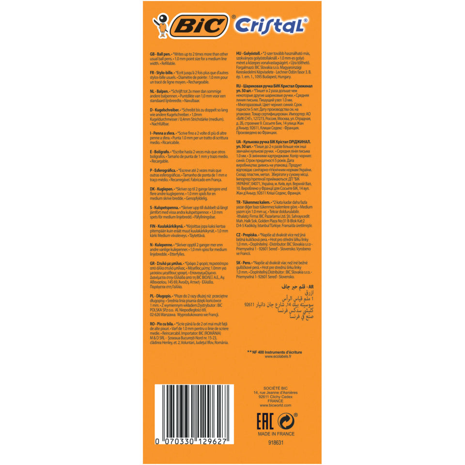 Kugelschreiber Cristal® Original, 0,4 mm, blau BIC 8373609 BIC 8373609 802156