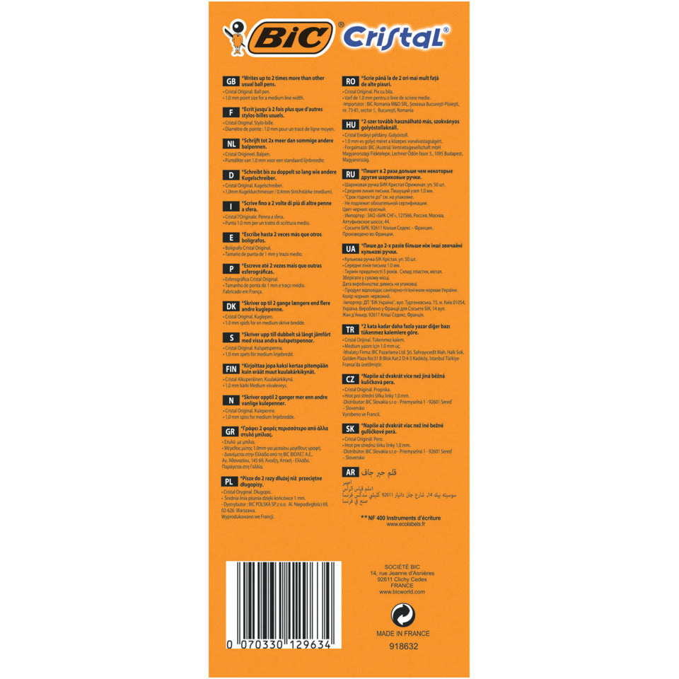 Kugelschreiber Cristal® Original, 0,4 mm, rot BIC 8373619 BIC 8373619 802157