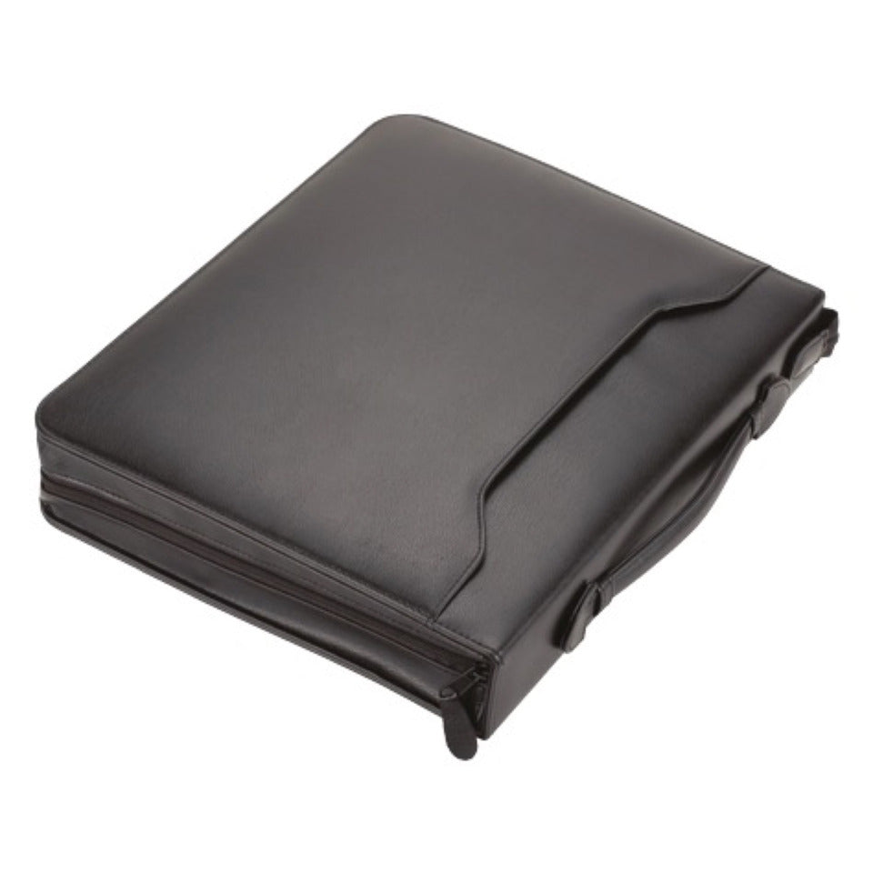 Tagungsmappe AREZZO, 30 x 36 x 6 cm, Lederimitat, schwarz ALASSIO 30025 JÜSCHA 30025 Lederimitat