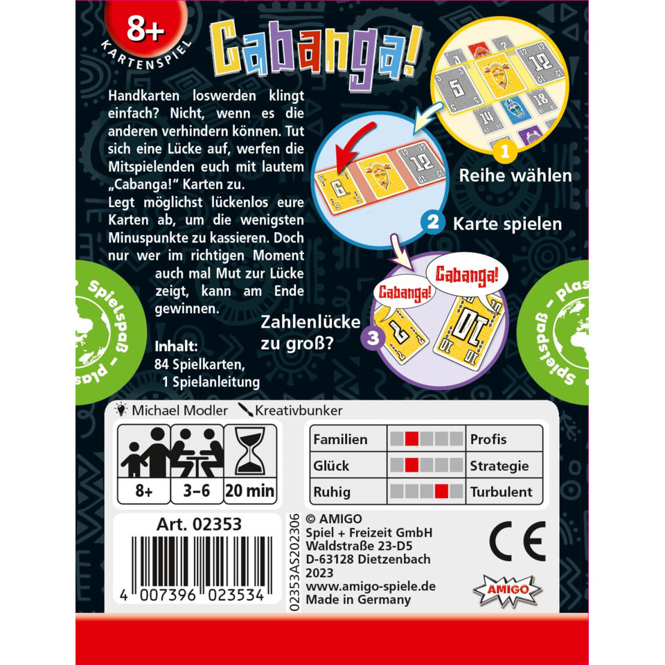 Kartenspiel, Cabanga! - Mut zur Lücke?! AMIGO 02353