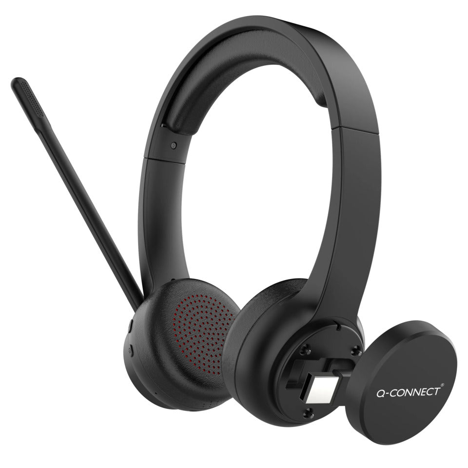 Headset mit Mikrofon Stereo kabellos Q-CONNECT KF17050 Q-CONNECT KF17050 schwarz