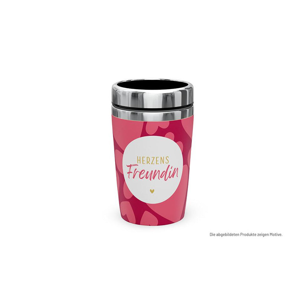 Thermobecher to go Auf uns Mädels - Herzensfreundin, 240 ml FÜR DICH 388714 FÜR DICH 388714 240ml