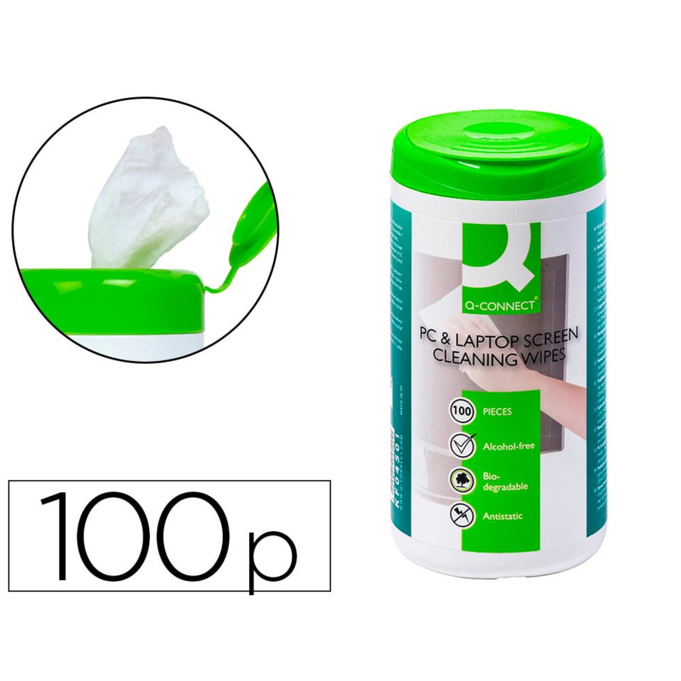 Bildschirmreinigungstücher, 100 Stück Q-CONNECT KF04501
