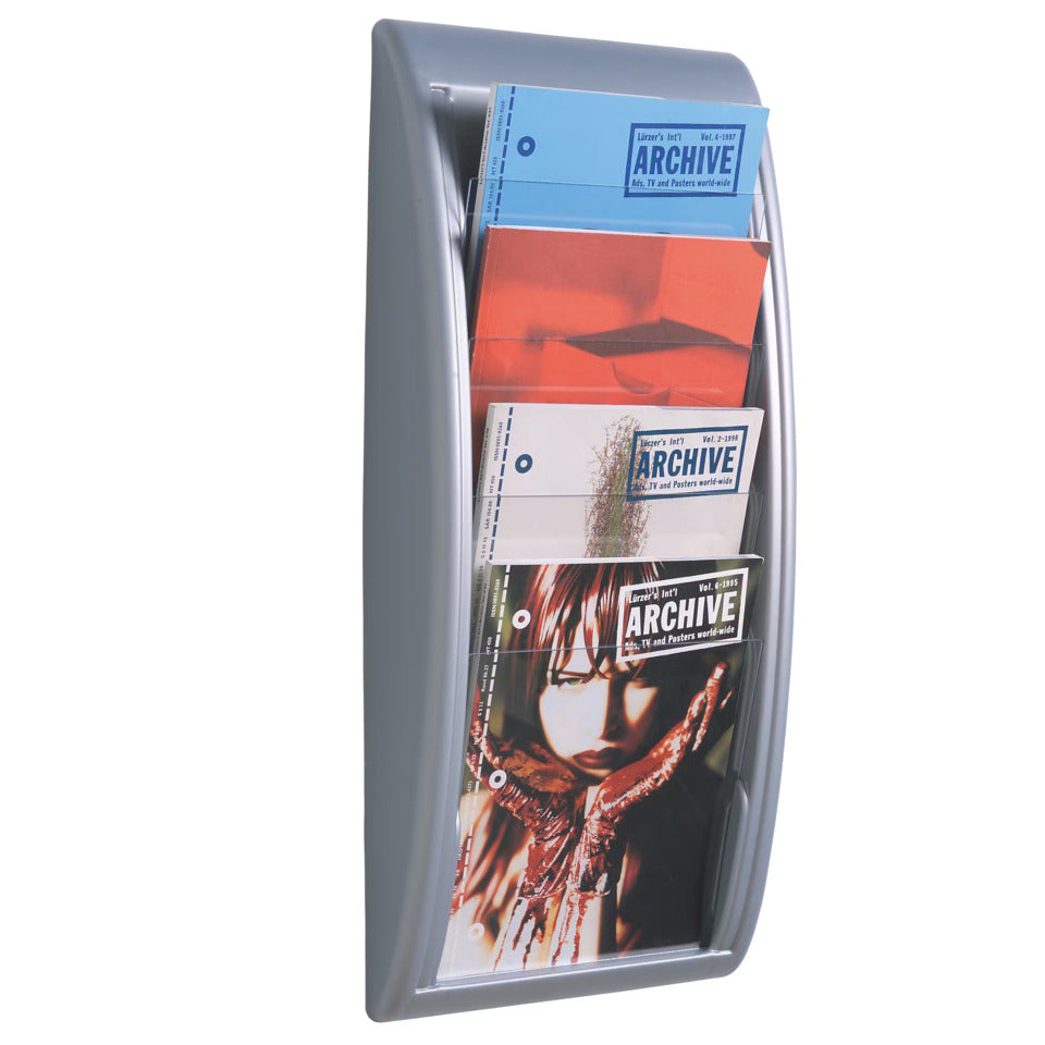 Wand-Prospekthalter QuickBlick, A4, silber PAPERFLOW 4061.35 PAPERFLOW 4061.35 QuickBlick