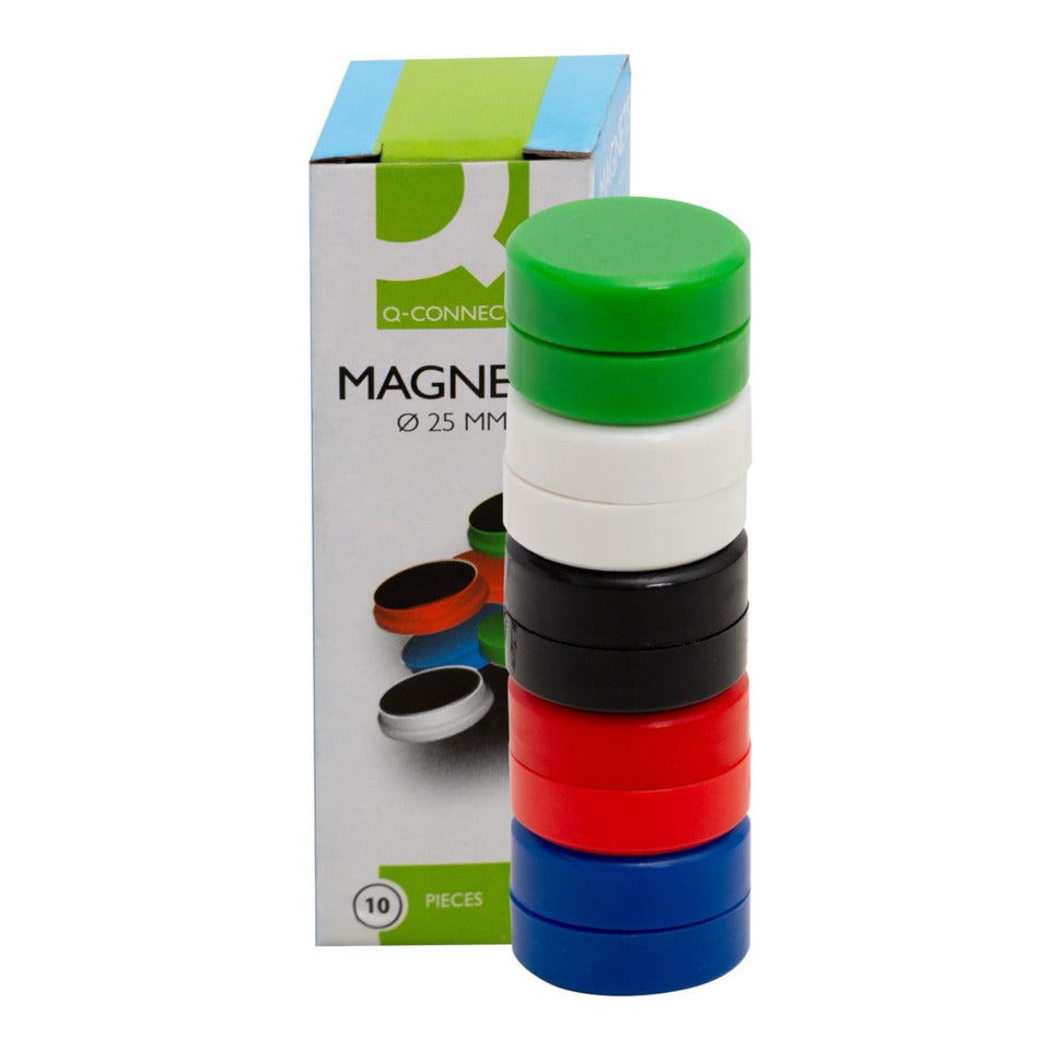 Magnet 10ST Ø25mm grün Q-CONNECT KF02641