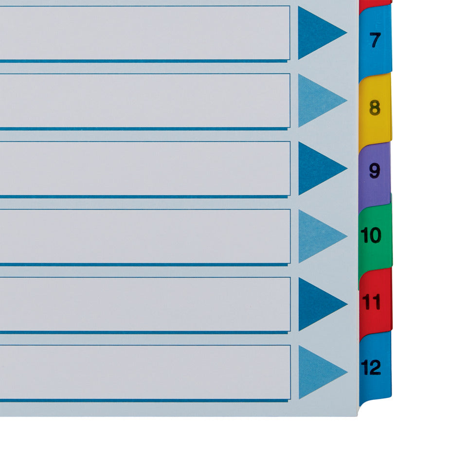 Kartonregister 1-12, A4, Karton, 12 Blatt, weiss ESSELTE 100162 ESSELTE 100162 Karton fbg.Tabs