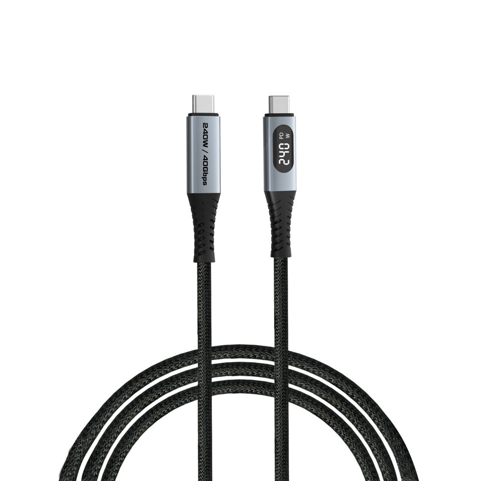 Ladekabel USB-C, 120 cm, 240W, LED, schwarz/silber VERBATIM 31849