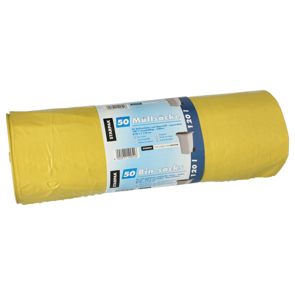 Müllbeutel, 120L, 50 Stück, gelb STARPAK 10051 STARPAK 10051 110x70cm