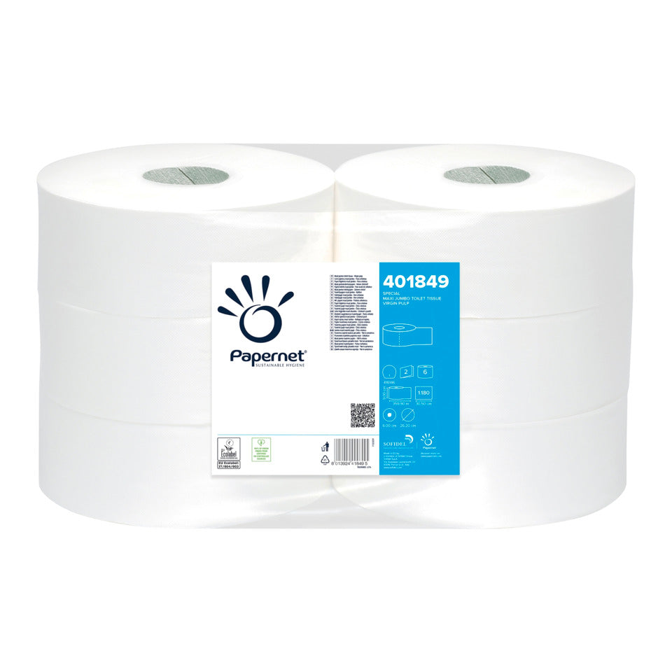 Toilettenpapier Gigant Brilliant Premium 2-lagig, hochweiß, 6 Rollen á 360 m PAPERNET 190001005 PAPERNET 190001005  2lg 360m 6Rll