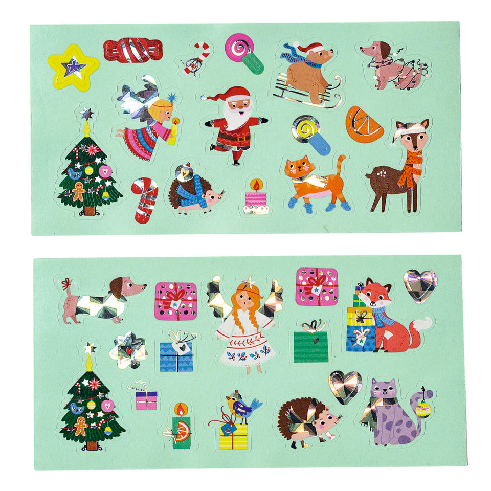 Stickerrolle Weihnachtsfreunde, 128 Stück MOSES 16742 MOSES. 16742