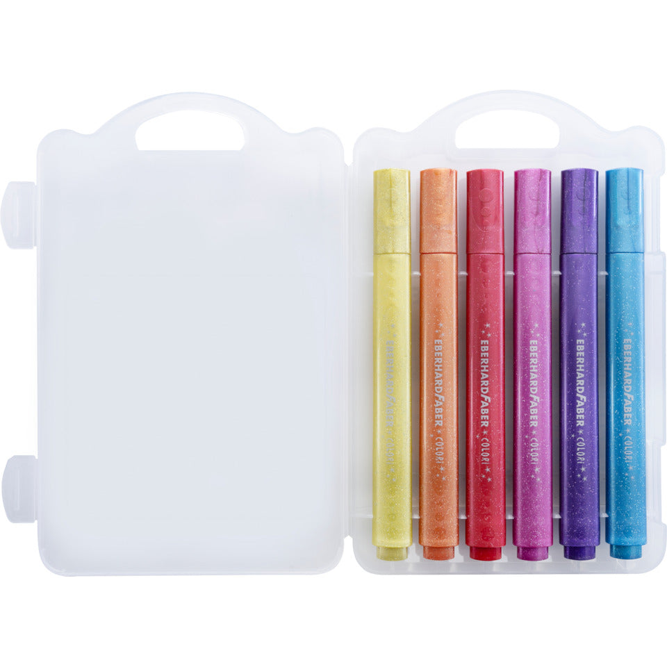 Faserschreiber Colori Glitter, 6 Stück bunt EBERHARD FABER 551214 EBERHARD FABER 551214 bunt
