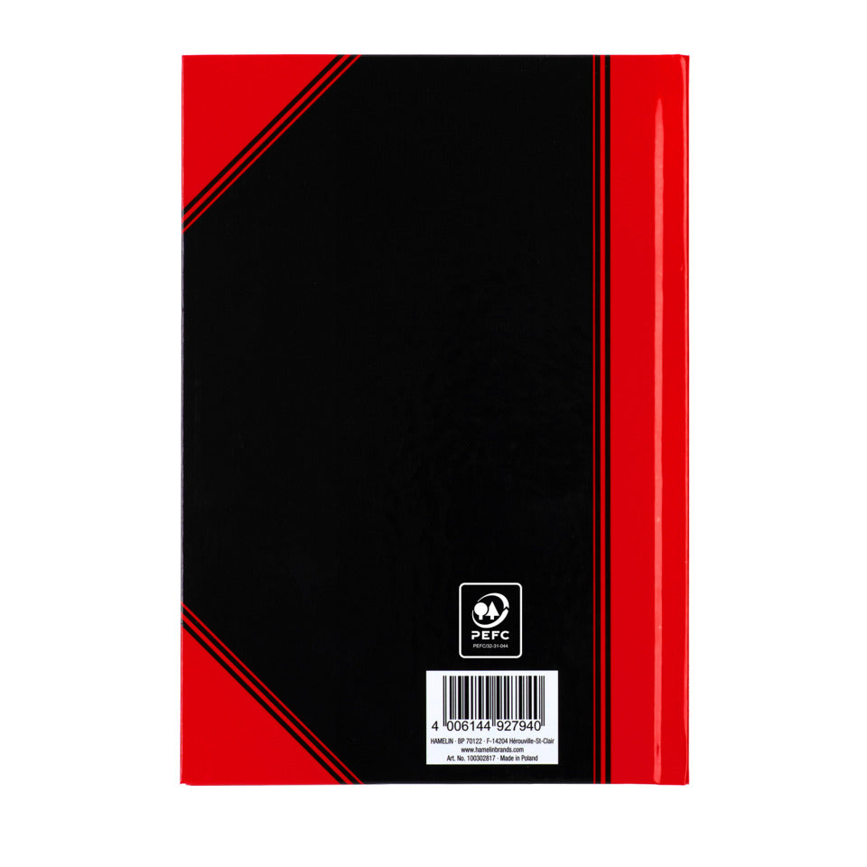 Chinakladde, A5, 96 Blatt, kariert, schwarz/rot BANTEX 100302817 BANTEX 100302817 schwarz/rot