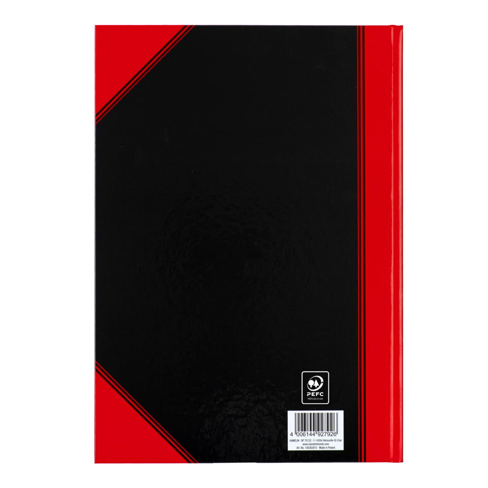 Chinakladde, A4, 96 Blatt, kariert, schwarz/rot BANTEX 100302815 BANTEX 100302815 schwarz/rot