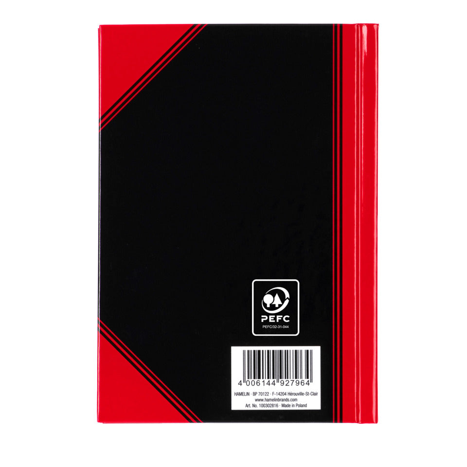 Chinakladde, A6, 96 Blatt, kariert, schwarz/rot BANTEX 100302816 BANTEX 100302816 schwarz/rot