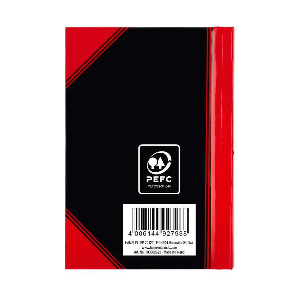 Chinakladde, A7, 96 Blatt, kariert, schwarz/rot BANTEX 100302822 BANTEX 100302822 schwarz/rot