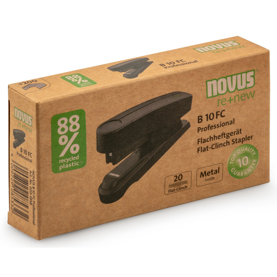 Heftgerät B10 FC PRO re+new, 20 Blatt, Einlegetiefe 38 mm, schwarz NOVUS 60-B10FCPROR+N NOVUS 60-B10FCPROR+N 020-1958