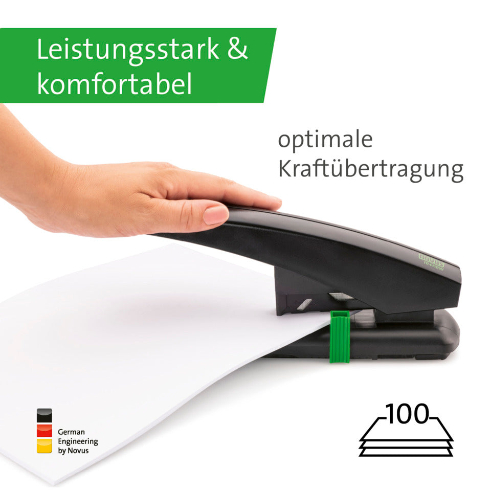 Blockheftgerät B 40 re+new, 100 Blatt, Einlegetiefe 55 mm, schwarz NOVUS 60-B40RENEW NOVUS 60-B40RENEW 023-0067