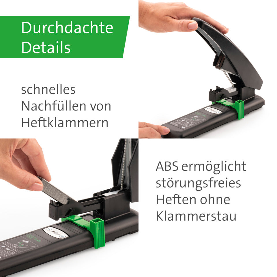 Blockheftgerät B 40 re+new, 100 Blatt, Einlegetiefe 55 mm, schwarz NOVUS 60-B40RENEW NOVUS 60-B40RENEW 023-0067