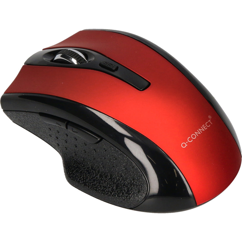 Maus Funk optisch kabellos schwarz/rot Q-CONNECT KF18068