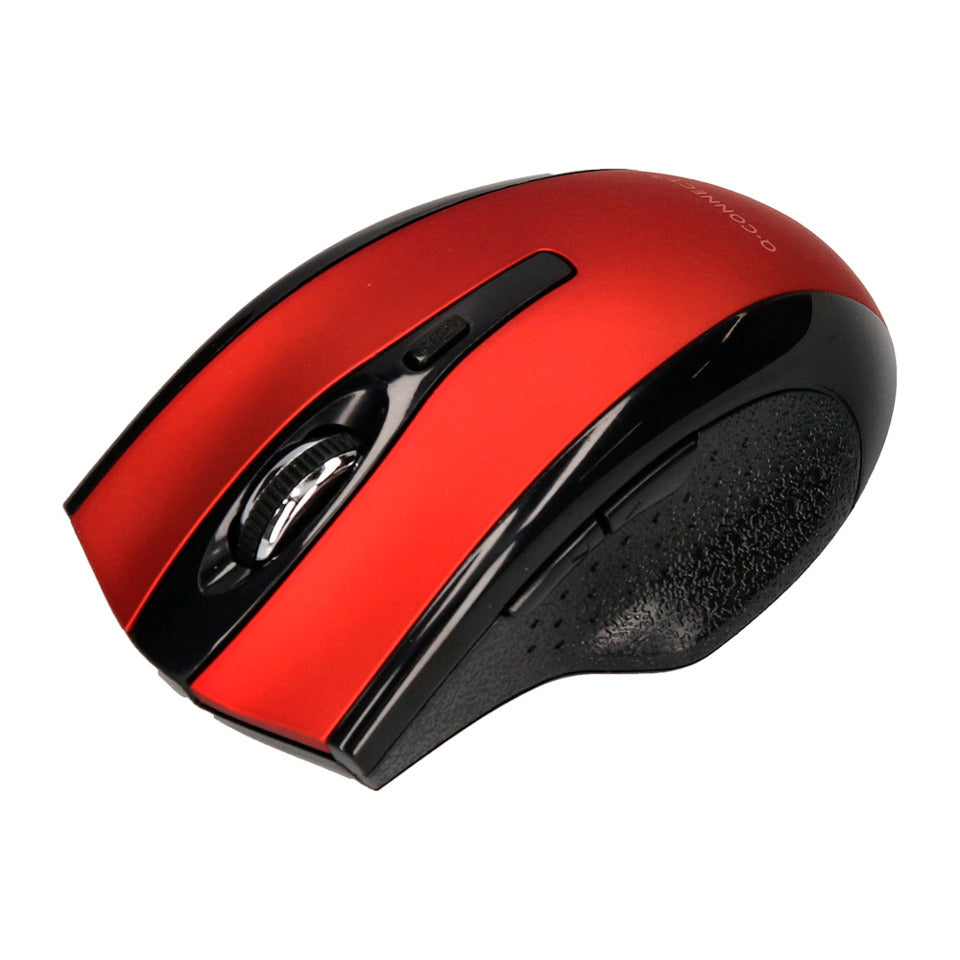 Maus Funk optisch kabellos schwarz/rot Q-CONNECT KF18068