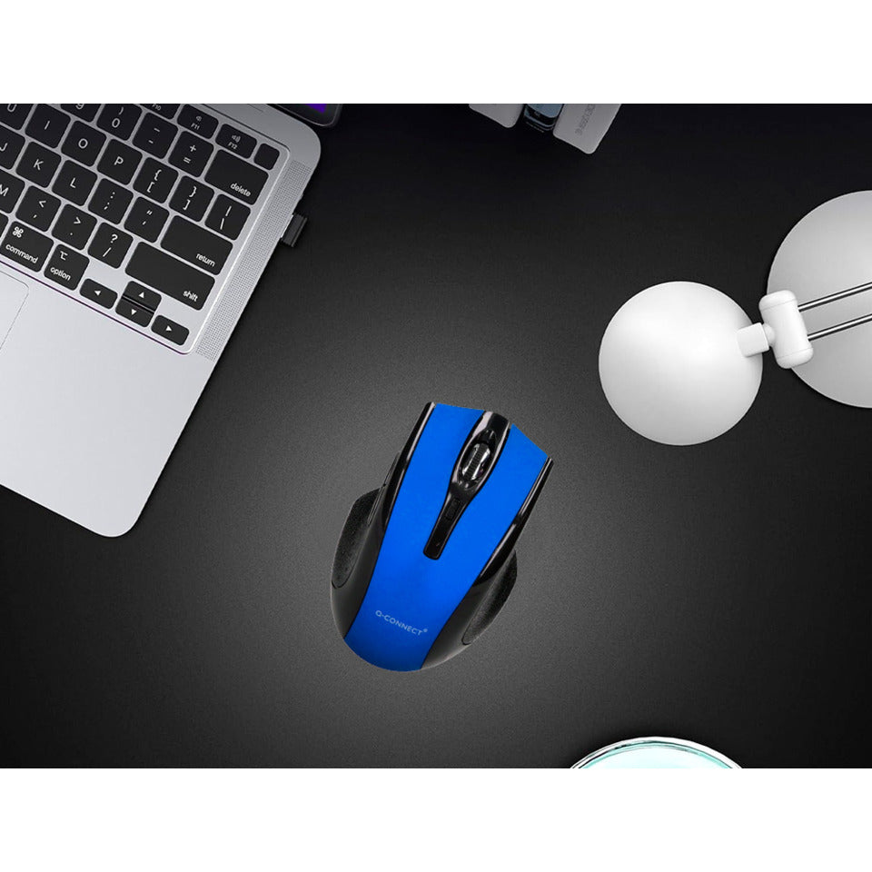 Maus Funk optisch kabellos schwarz/blau Q-CONNECT KF18069