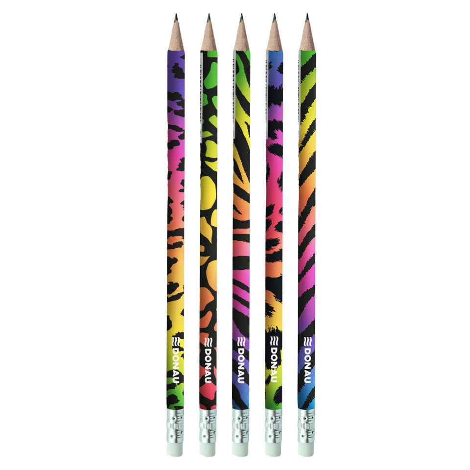 Bleistift mit Radierer Neon Safari, HB DONAU 3813102-99