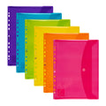 Dokumententaschen, A4, PP, 0,2 mm, glasklar, blendfrei, dokumentenecht, 6 Stück sortiert ELBA 400099574 OXFORD 400099574