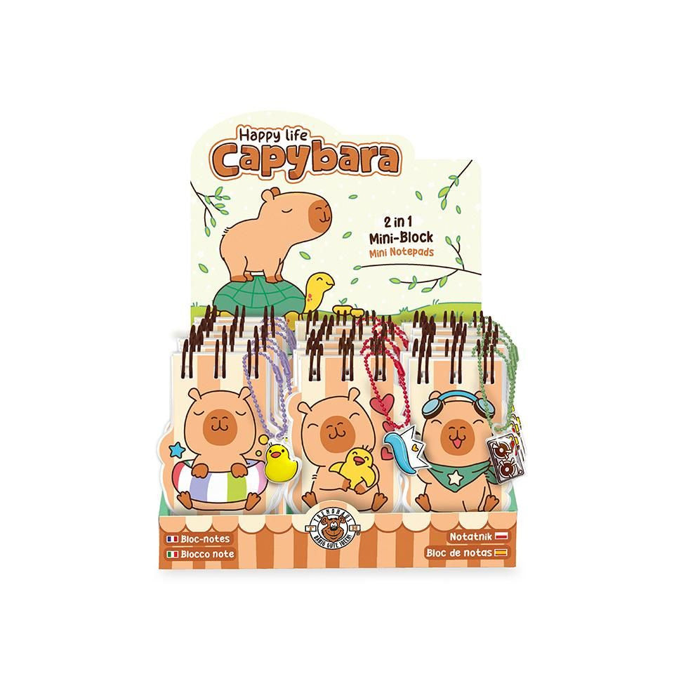 Spiralnotizblock Happy Life Capybara, 104 Blatt, sortiert TRENDHAUS 966957 TRENDHAUS 966957 104 Blatt