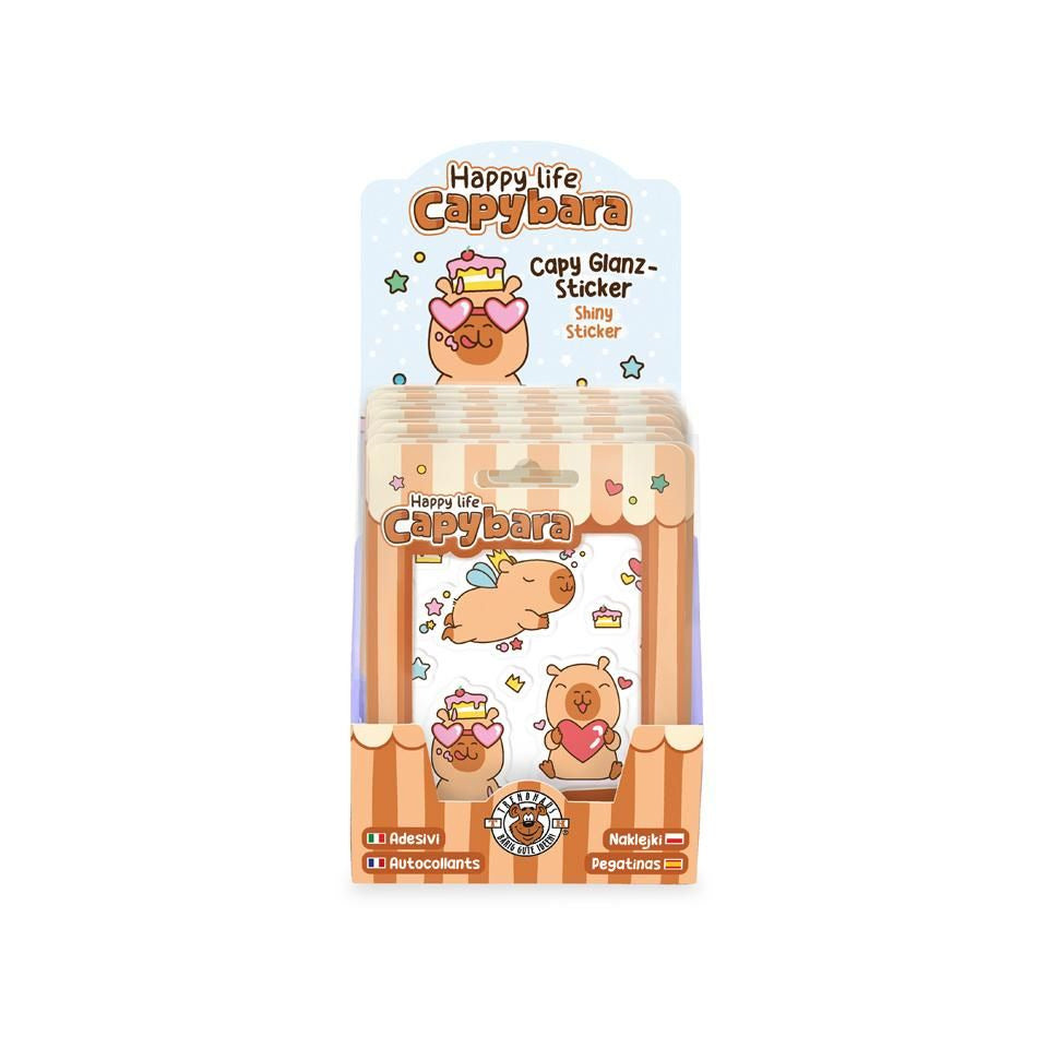 Sticker Set Happy Life Capybara, 26-teilig, sortiert TRENDHAUS 966926 TRENDHAUS 966926 Happy Life Capybara