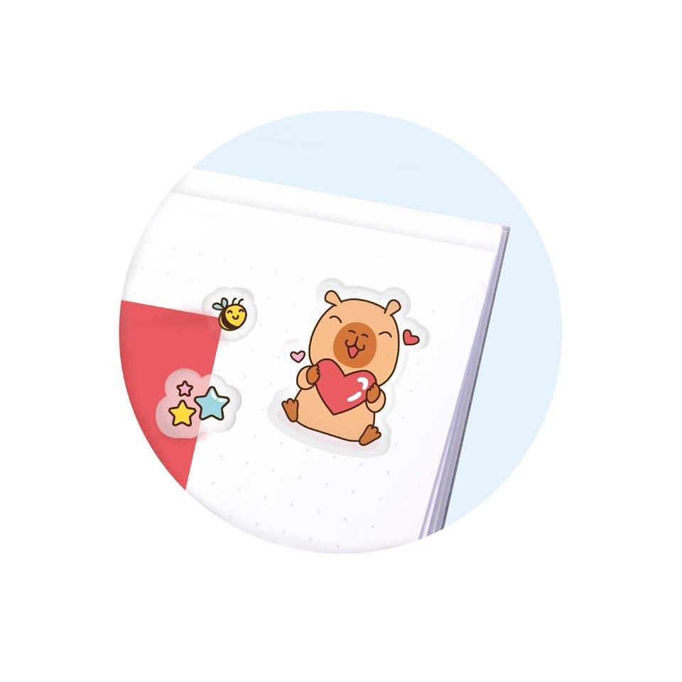Sticker Set Happy Life Capybara, 26-teilig, sortiert TRENDHAUS 966926 TRENDHAUS 966926 Happy Life Capybara