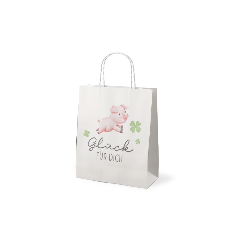 Geschenktragetasche Liebe Wünsche - Glücksschweinchen, 24 x 20 x 8 cm FÜR DICH 991781 FÜR DICH 991781 24x20x8cm