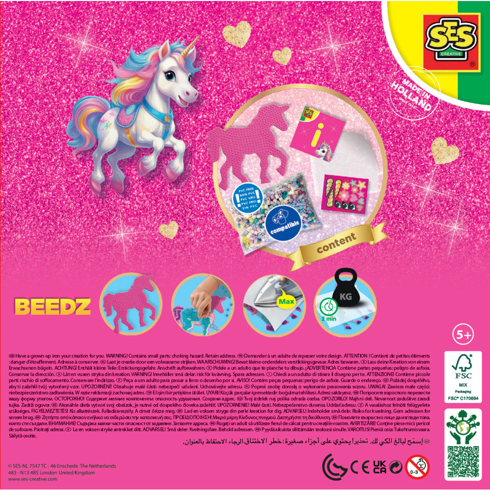 Bügelperlen Einhorn SES CREATIVE 14728